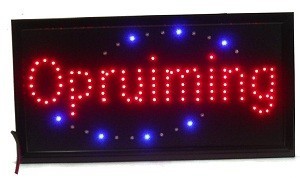 LED RECLAMEBORD - OPRUIMING