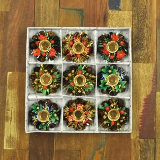 KERSTMIS KAARSENHOUDERS (9st.)