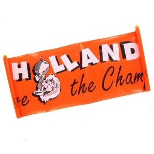 WK VOETBAL "WE ARE THE CHAMPIONS" BANNER  (36st.)