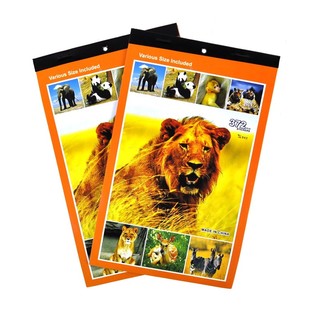 STICKER BOEKJES MODEL: WILDE DIEREN (12st.) ***OPRUIMING - STICKERS PLAKKEN NIET MEER GOED!***