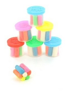 6 MINI KLEI POTJES IN EEN ZAKJE (6st.)