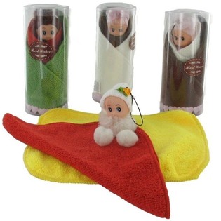 HANDDOEK MET POPPETJE (2st.)