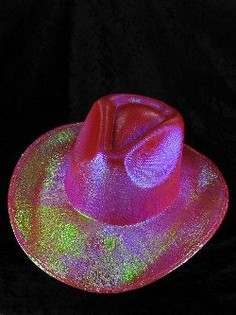 COWBOY GLITTER HOED - ROOD