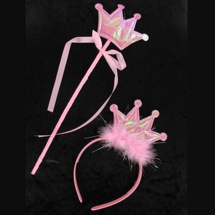PRINSESSEN DIADEEM MET STAF (12st.)