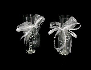 DECORATIE CHAMPAGNEGLAZEN (6st.)