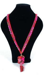 IBIZA LOOK HALSKETTING FUCHSIA (1st)