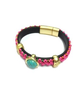 LUXE ARMBAND ROZE / TURQUOISE (1st)