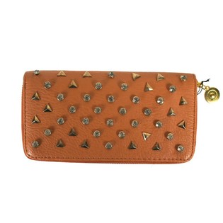 PORTEMONNEE COGNAC STUDS/STRASS (1st)