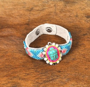 ARMBAND ZILVER TURQUOISE BUDDHA (1st)