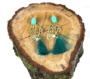 IBIZA LOOK OORBELLEN MINT BUDDHA (1st)
