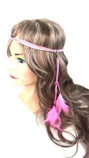 HAARBAND MET VEREN ROZE (1st)