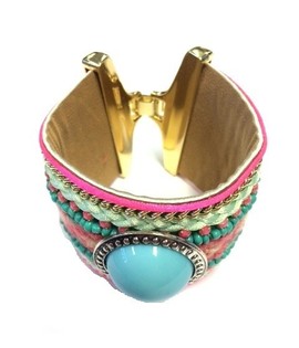 LUXE ARMBAND TURQUOISE / ROZE (1st)