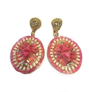 LUXE OORBELLEN ROZE / CREME (1st)
