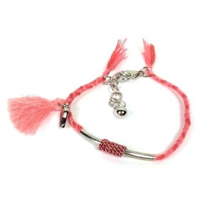 ARMBAND GEVLOCHTEN ROZE (1st)