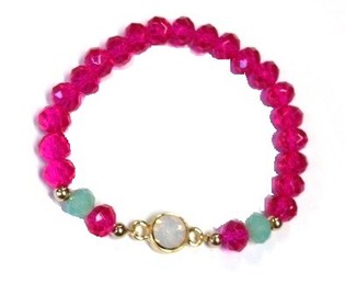 ARMBAND FUCHSIA TURQUOISE (1st)