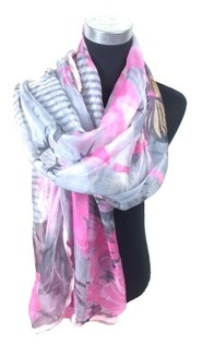 IBIZA LOOK SJAAL ROZE/GRIJS VLINDER (1st)