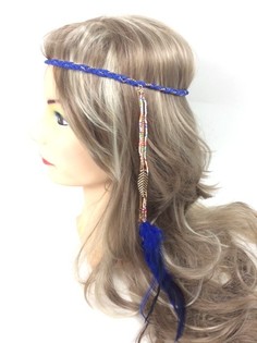 GEVLOCHTEN HAARBAND MET VEREN DONKER BLAUW (1st)