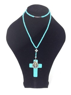 HALSKETTING TURQUOISE KRUIS (1st)
