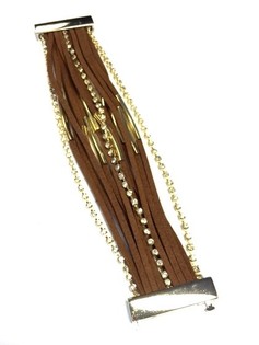 ARMBAND BRUIN/GOUD (1st)