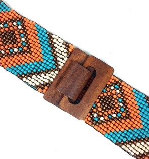 HANDMADE IBIZA RIEMEN AZTEK MINTBLAUW (1st)