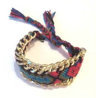 ARMBAND GEVLOCHTEN ROOD/BLAUW (1st)