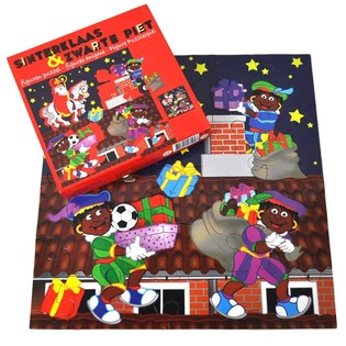 SINTERKLAAS EN ZWARTE PIET PUZZEL 35 X 35 CM. (6st.)