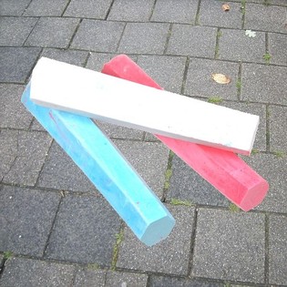 GROTE 3-DELIGE STOEPKRIJT (12st.)