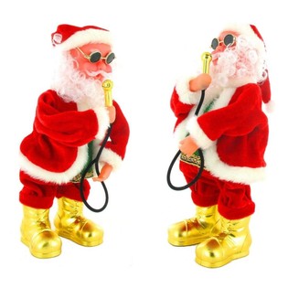 KERSTMAN MET MICROFOON