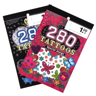 TATTOO STICKER BOEKJES MET 280 STICKERS (24st.)