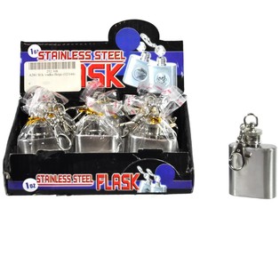 RVS DRINKFLESJE AAN SLEUTELHANGER (12st.)