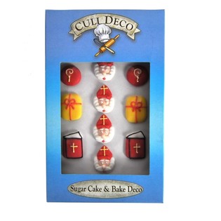 SINTERKLAAS EETBARE CUPCAKE DECORATIE (12st.)