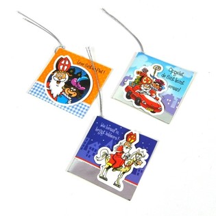 12-Delige SINTERKLAAS LABELS IN BOX (12st.)