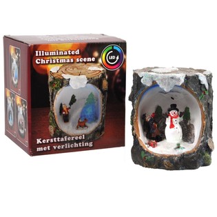 KERSTTAFEREEL MET LED VERLICHTING (6st.)