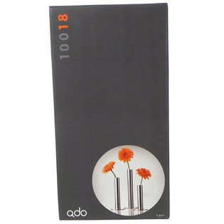QDO - RVS VAAS VOOR 1 BLOEM, SET VAN 3 (1set.)