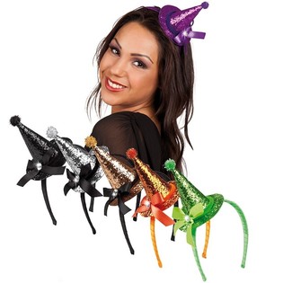 HEKSENHOED DIADEEM MET GLITTERS (6st.)