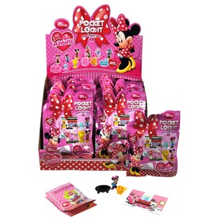 * **SPOTGOEDKOOP*** BLINDBAG - DISNEY MINNIE MOUSE POCKET LOCK IT COLLECTABLES (24st.)