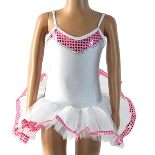 WIT/ROZE TUTU VOOR KINDEREN - MAAT 8