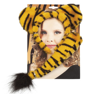 TIJGER SET - DIADEEM EN STAART (6st.)