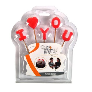 I LOVE YOU KAARSEN OP BLISTERKAART (12st.)
