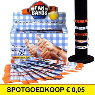 ***SPOTGOEDKOOP*** FAN BANDS / HOLLAND ARMBANDEN IN DISPLAY (160st.)