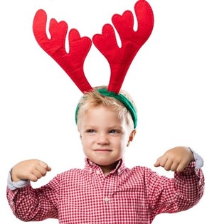 LUXE RENDIER DIADEEM VOOR KINDEREN EN VOLWASSENEN (12st.)