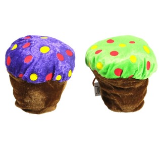 GEKLEURDE PLUCHE CUPCAKE 10 CM. (24st.)