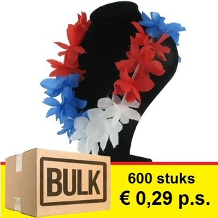***BULK AANBIEDING*** HAWAII KRANS - ROOD / WIT / BLAUW (600st.)