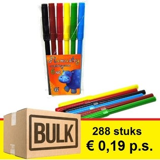***BULK AANBIEDING*** 6-DELIGE VILTSTIFTENSET (288st.)