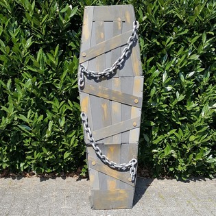 MEGA DECORATIE DOODSKIST MET LICHT GELUID EN BEWEGING - 160 CM.!!!