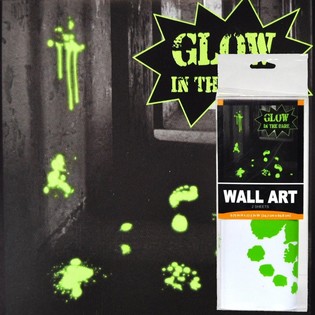 GLOW IN THE DARK WANDDECORATIE MUURSTICKERS (6st.)