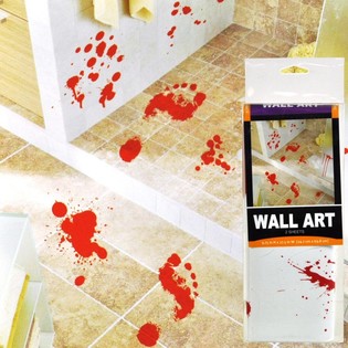 BLOEDSPOREN WANDDECORATIE MUURSTICKERS (2st.)