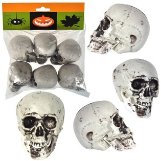 6 DECORATIE SCHEDELS IN ZAK (6zakken)