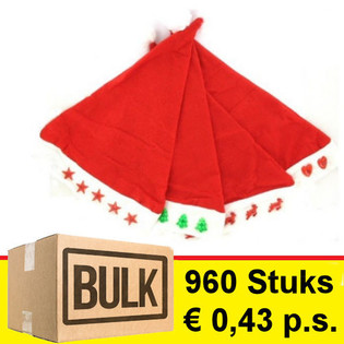 ***BULK AANBIEDING*** ASSORTIE PAKKET LICHTGEVENDE KERSTMUTSEN (960st.)