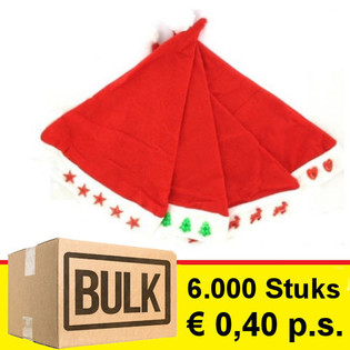 ***BULK AANBIEDING*** ASSORTIE PAKKET LICHTGEVENDE KERSTMUTSEN (6.000st.)